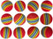 Colorful Soft Foam Rainbow Play Balls for Pet Dog and Cat Toys, 12 Count