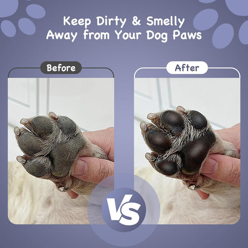 Dog Paw Cleaner for Large Dogs with Handle, Foot Washer for Muddy Paws (Gray)