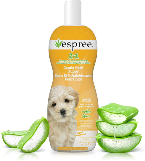 Espree Gentle Fresh Puppy Shampoo & Conditioner, Tearless Formula with Aloe Vera,