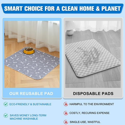 Generic 2 Pack (27.6" 31.5") Puppy Pads with Pheromones,Washable Puppy Pads for Dogs,Leak-Proof & Anti-Slip,Reusable