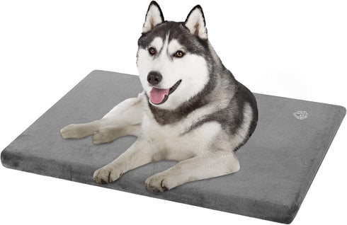 EMPSIGN Stylish Dog Bed Mat, Reversible (Cool & Warm), Waterproof Linings, Removable Machine Washable Cover, Grey, for