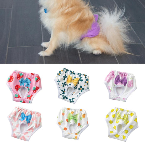 XAGMODSHN Dog Diaper Breathable Dress Female Pants Panties Shorts Doggies Period Diaper Washable Pet Period Pants
