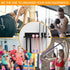 Gym Rack Organizer - Wall Mount Hooks for Olympic Barbells, Row Handles, Bats, Tools (E-Book Instruction Included)