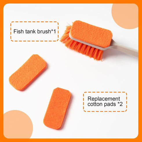 Small Fish Tank Cleaner Brush, Algae Scraper for Glass and Acrylic Aquariums, Essential Cleaning Tool.
