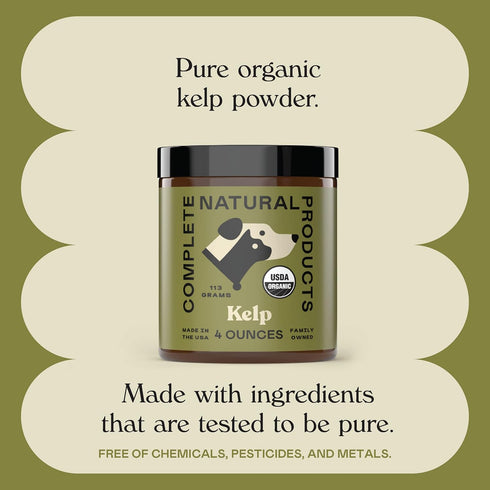 Complete Natural Products Organic Kelp Powder - 4oz - Pure Organic Kelp Powder for Pets