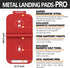Golf Bag Metal Landing Pads for Magnetic Golf Equipment - Quick Access to Towel, Rangefinder, Flask, Speaker - US Patent