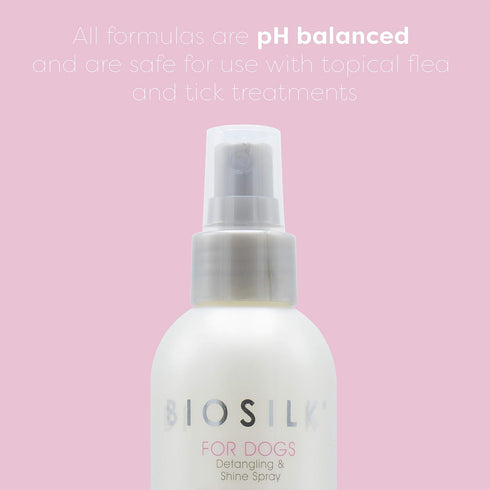BioSilk for Dogs Silk Therapy Detangling Mist, 8 Oz - Best Detangling Spray for Shiny Coats and Dematting