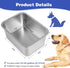 Large Dog Water Bowl 1.25 Gallons, Stainless Steel Metal Pet Food Dish, Indoor Outdoor for Large & Giant Dogs