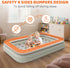 60") Inflatable Toddler Travel Bed: Portable Blow Up Travel Toddler Bed with Safety Sides - Toddler Air Mattress