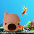 YXQ Aquarium Decorations Ceramic Mushroom House for Fish Tank Landscape to Small Shrimp/Goldfishes Hiding Rest and Breed (Natural) by YXQ