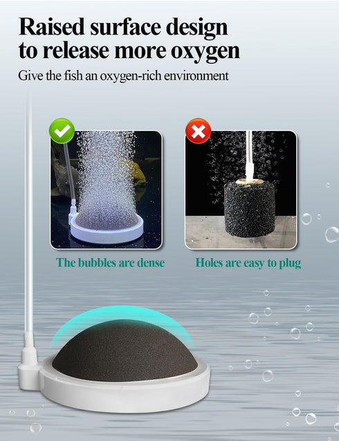 UPETTOOLS Aquarium Air Stone Fish Tank Bubbler, Small Nano Air Bubble Stone for Super High Dissolved Oxygen Diffuser