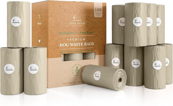 100% Certified Home Compostable and Biodegradable Dog Poop Bags - ASTM D6400