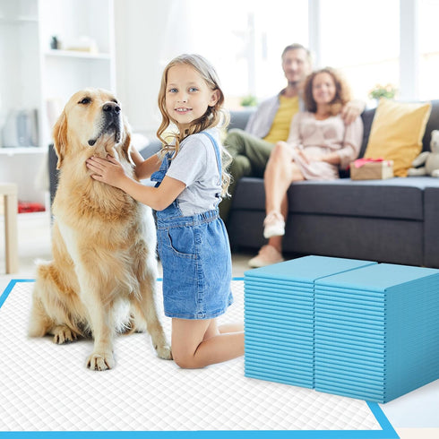 100 Count 28"x30" Large Dog & Cat Puppy Pee Pads - Absorbent Potty Training Pads | Leakproof Quick-Dry Disposable Pet