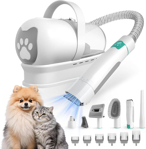 Dog Grooming Kit, Pet Grooming Vacuum with Pet Clipper Nail Grinder, Dog