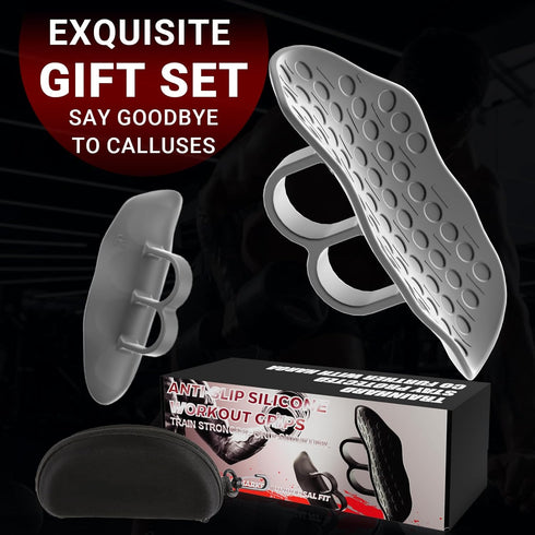 Harqa AntiSlip Workout Grips Ergonomic Rubber Palm Protector for Weight Lifting, Deadlifts, PullUps, Crossfit Two-Ring