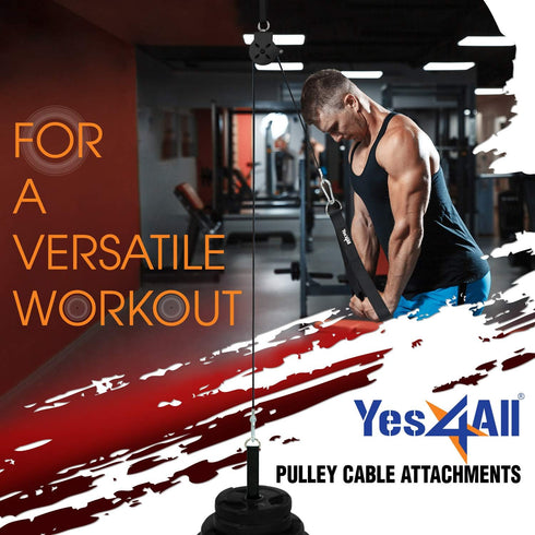 Yes4All Tricep Press Down Cable Machine Attachment Set, LAT Pulldown Attachment for Home Gym