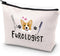 Furologist Funny Puppy Stylist Cosmetic Bag, Cute Dog Groomer Survival Kit Zipper Pouch for Pet Grooming Gifts