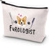 Furologist Funny Puppy Stylist Cosmetic Bag, Cute Dog Groomer Survival Kit Zipper Pouch for Pet Grooming Gifts