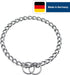 Herm Sprenger Chrome Plated Steel Dog Collar, Short Flat Links Choke Chain, Two O-Rings for Small Medium Large Dogs