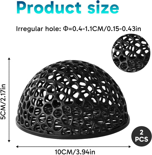 Hubaltuye 2 PCS Shrimp Hideout Black, Shrimp Cave Tunnel, Shrimp Hides for Aquarium Small Fish Habitat, Durable Hollow