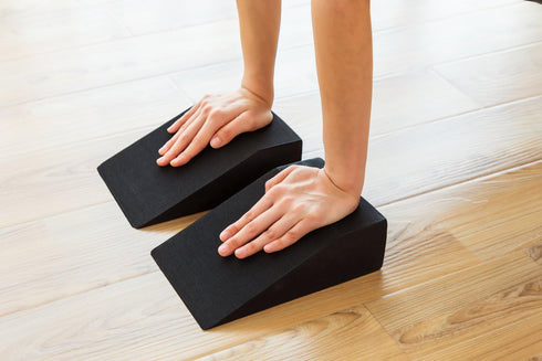 StrongTek Yoga Foam Wedge Blocks (Pair) for Foot Exercise, Balance, Strength, Stretch, Pilates, Fitness