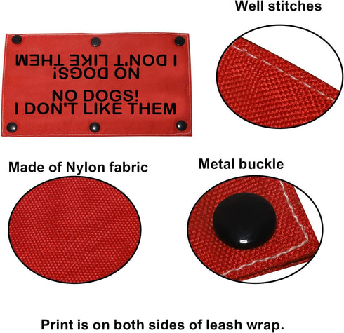Funny Dog Leash Sleeve No Dogs! I Don't Like Them, Dog Leash Wrap Sleeve Gift