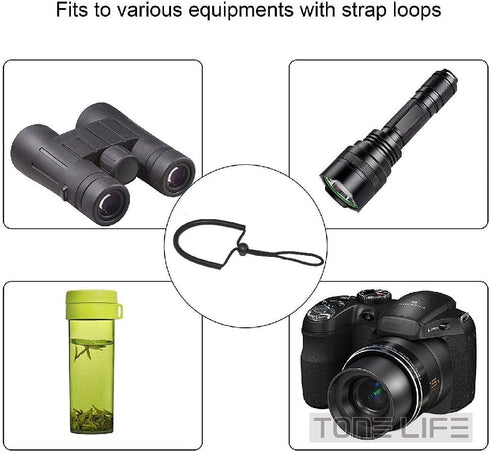 TONELIFE (Pack of 4 Locking Wrist Lanyard Bracelet Safe Straps Paracord Safety Rope Torches Cable for or Connect Scuba Diving Lights,Camera,BCD,Speargun etc,Waterproof Camera Float Hand Lanyard,Wrist