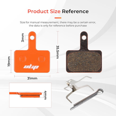 LUCK4U MT200/M315/M355/M395/Alongha ZSP04-2 4 Bike Disc Brake Pads for Zoom SNG/Apse/Artek Apollo/Shockwave/X-Rated