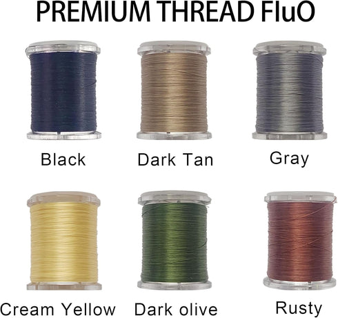 Riverruns Super Realistic Fly Tying Material, Twisted Thread 3/0, 6/0, 8/1, Body Thread Proudly from Europe