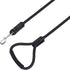 Mile High Life Premium Leather Dog Leash, Strong Rope Leash, Leather Handle, Zinc Alloy Clasp, 72 Inch (Black, Pack of