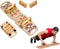 Wooden Portable Push Up Board, Foldable Fitness Strength Training Pushup Stand with Solid Bar Grips for Men and Women