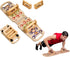 Wooden Portable Push Up Board, Foldable Fitness Strength Training Pushup Stand with Solid Bar Grips for Men and Women