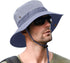 YOLAI Mountaineering Fishing Hat for Women Men Mesh Breathable Sun Hats Foldable Wide Brim Sunscreen Visors Cap