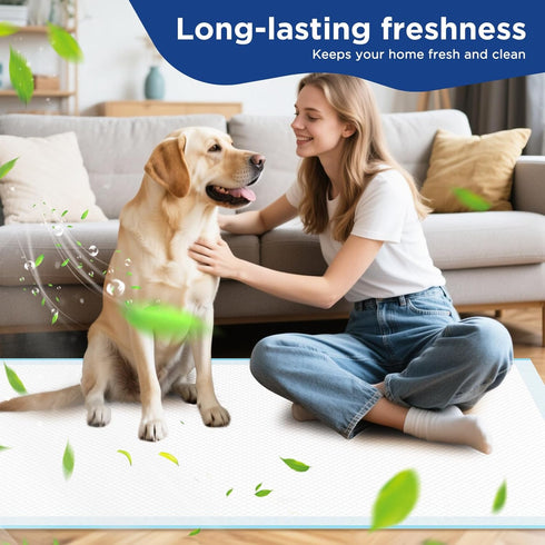 BESTRIPES 31x47 Inch 6-Layer 40 Count Extra Large Dog Pee Pads - Heavy Duty Leak-Proof, Super Absorbent & Quick-Dry