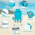 300lbs Folding Beach Chair for Adults, Outdoor Portable Lawn Chair Camping Chair,High Back Beach Chairs with Hard