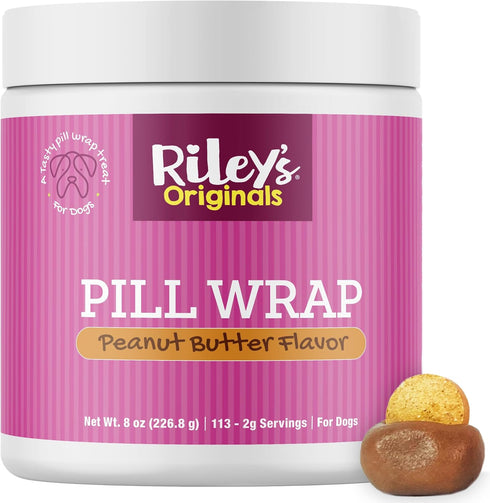 Riley's Pill Wrap for Dogs - Delicious Peanut Butter Flavored Pill Paste
