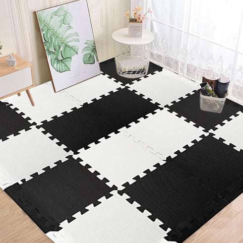 16 12" 12" 0.4" DEAYOU Tiles Interlocking Foam Mat Floor Tiles, x EVA Foam Puzzle Mat with Borders, Thick Soft
