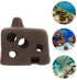 3pcs SOLUSTRE Aquarium Fish Cave Shelter with Multiple Holes Ceramic Betta Fish and Shrimp Hiding House for Breeding