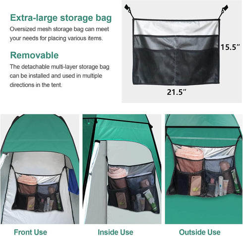 50+ anngrowy Shower Tent Pop-Up Privacy Tent Camping Portable Toilet Tent Outdoor Camp Bathroom Changing Dressing Room
