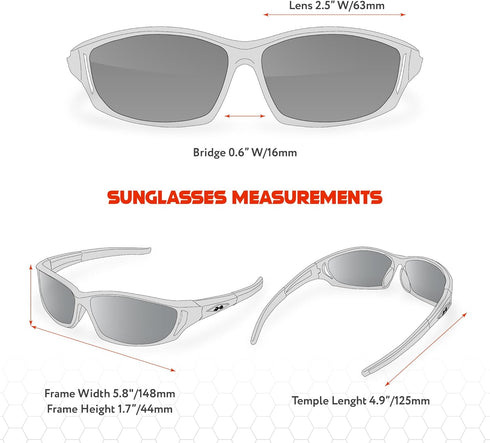 Polarized Sports Sunglasses for Men, UV400 Baseball Running Cycling Golf Glasses for Outdoor Activities