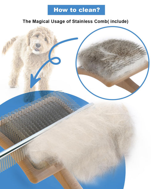 Large Dog Slicker Brush, Professional Doodles Brush for Poodles, Goldendoodles, and Labradoodles