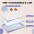 2 (19.7 14.2 Inch,Gray) Mifoci Pcs Dog Potty Tray Mesh Puppy Training Pad Holder Floor Protection Portable Pee Pad Pet