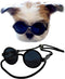 G016 Small Breed Dog Sunglasses for Pets up to 15lbs, Round Tiny Design, Black