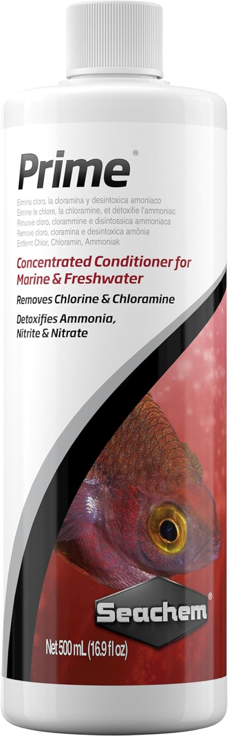 Seachem Prime Fresh and Saltwater Conditioner - Chemical Remover and Detoxifier 500
