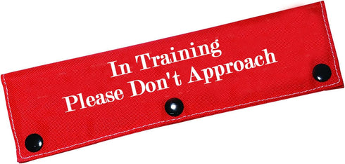 Funny Dog Leash Sleeve, in Training Please Don't Approach Wrap, Alert Hanging ID Patch Tag (Don't Approach-Sleeve)