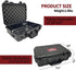 Sutekus Hard Pistol Case, Waterproof Handgun Carrying Case with Foam for Gun Accessories