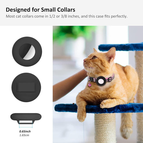 2022 Airtag Cat Collar Holder - Small Compatible with Apple Airtag GPS Tracker, 2Pack Waterproof Case Cover for Cat Dog