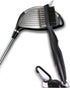 VIVIDLY Microfiber Waffle Pattern Tri-fold Golf Towel - Black Golf Towel Set with Club Brush and Divot Tool