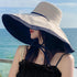 Super Wide Brim Cotton Floppy Sun Hat for Women, Packable Reversible UV Protection for Summer Beach Travel