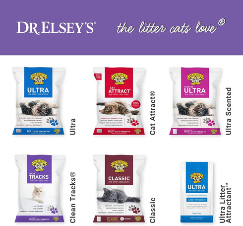 Dr. Elsey's Premium Clumping Cat Litter - Clean Tracks, Low Dust, Hard Clumping, Unscented, 40 LBS